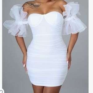 White body con dress